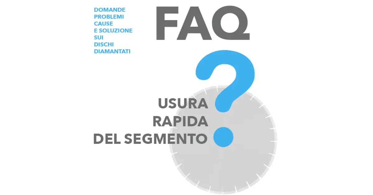 F.A.Q. Il Disco diamantato dura troppo poco - la nord srl